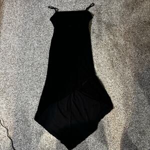 Y2K city triangles, black velvet fairy dress